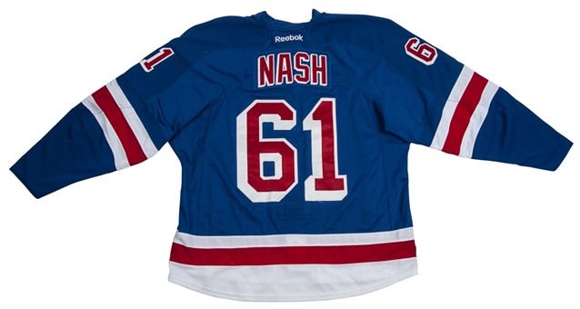2014-15 Rick Nash Game Worn New York Rangers Jersey (MeiGray/MSG)